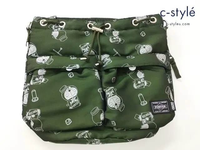 ドラえもん×PORTER ドラえもん×ポーター バッグ グリーン 日本製 TOOL BAG 381-26876