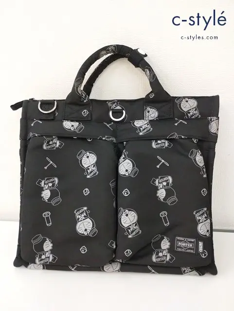 ドラえもん×PORTER ドラえもん×ポーター トートバッグ ブラック 日本製 2WAY 381-26874