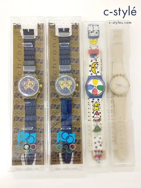 Swatch スウォッチ 腕時計 SCZ101 SPACEPEOPLE GN134 クォーツ式 計4点