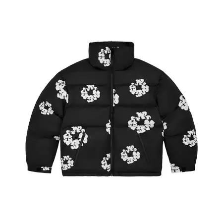 Denim Tears(デニムティアーズ) コットンリース パファージャケット ブラック