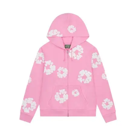 Denim Tears(デニムティアーズ) コットンリースジップパーカー ピンク