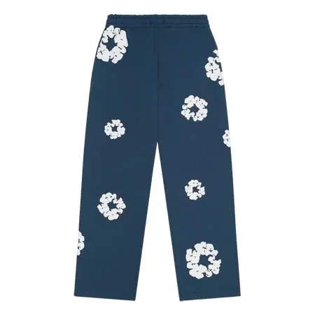 Denim Tears(デニムティアーズ) コットンリースバギースウェットパンツ ネイビー