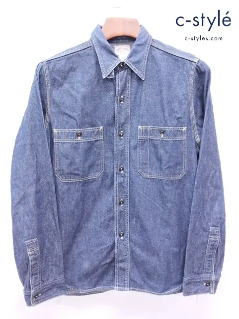 JOE McCOY ジョーマッコイ ワークシャツ 15 インディゴ 綿100% 日本製 132S