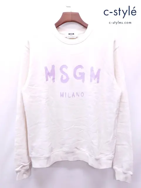 MSGM エムエスジーエム スウェット L クリーム系 綿100% イタリア製 3140MM513