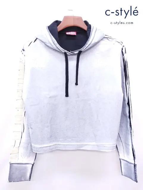 DIESEL ディーゼル クロップドパーカー S グレー系 0QHAZ レディース