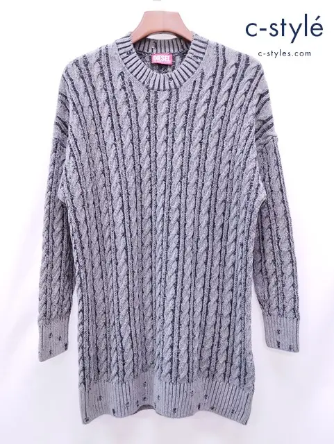 DIESEL ディーゼル ニットワンピース S グレー系 M-PANTESSE OGEAZ レディース