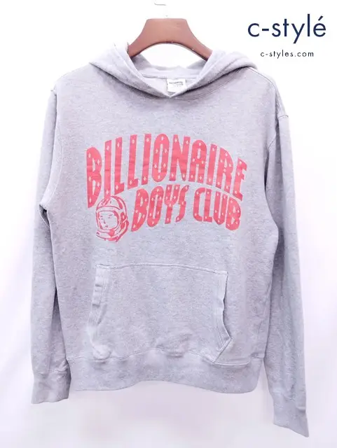 BILLIONAIRE BOYS CLUB ビリオネアボーイズクラブ プルオーバーパーカー L グレー系 プリント