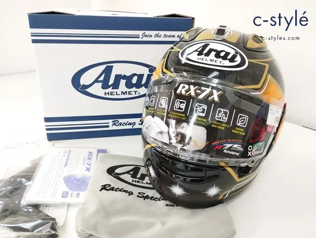Arai アライ ヘルメット 57.58cm ペドロササムライスピリット金 RX-7X PEDROSA SAMURAI SPIRIT