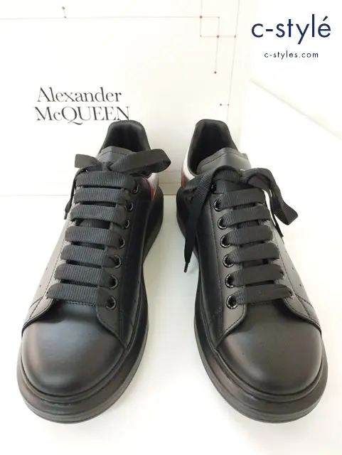 Alexander McQueen スニーカー 41 ブラック×シルバー Oversized Sneaker 750335