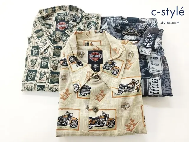 Harley-Davidson ハーレーダビッドソン 半袖シャツ S バイク 英字 計3点