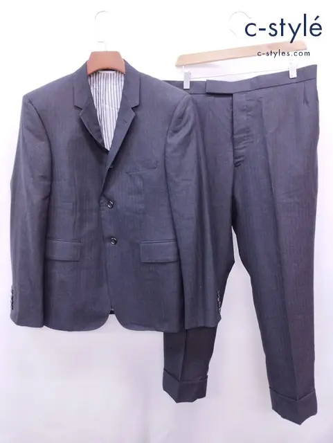 THOM BROWNE トムブラウン スーツ 3 ブラック 3B 段返り セットアップ