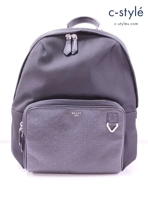 BALLY バリー リュックサック ブラック CODIE CONTRAST PANEL BACKPACK