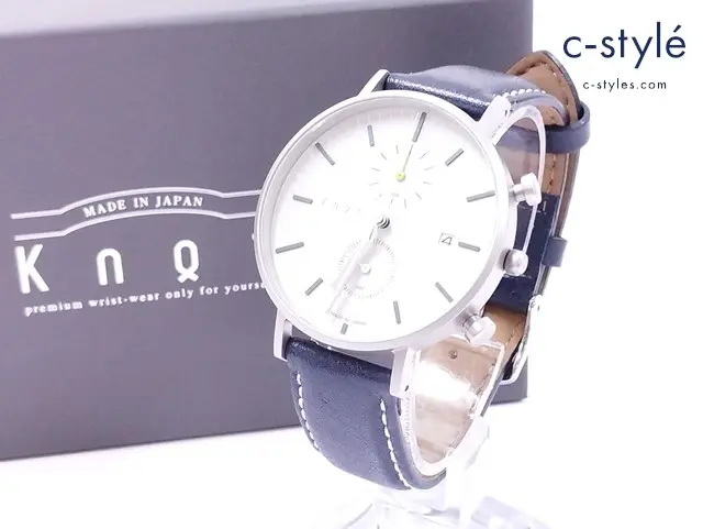 KNOT ノット 腕時計 ネイビー×シルバー AC-39 Chronograph SVGR クォーツ