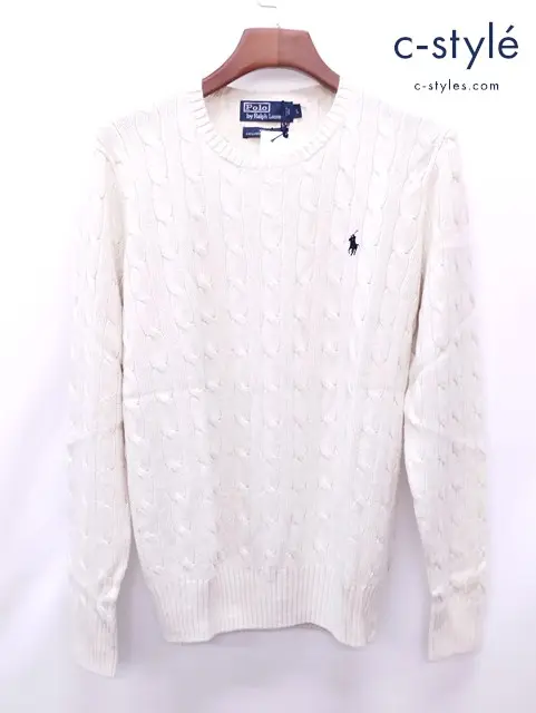 POLO RALPH LAUREN ポロラルフローレン セーター L クリーム系 ニット KR-RL-KW-0700 シルク100％
