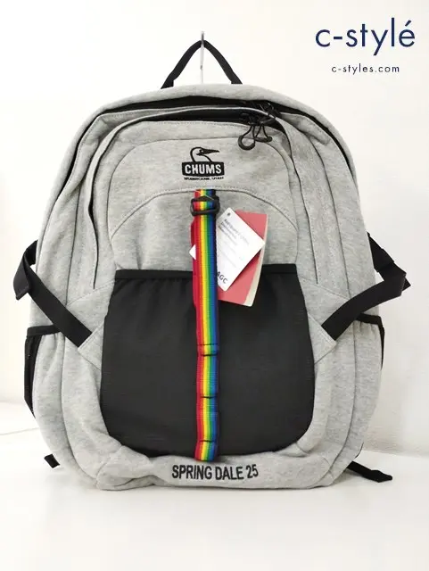CHUMS チャムス リュックサック ブラック グレー SPRING DALE 25 SWEAT BAGPACK CH60-3895