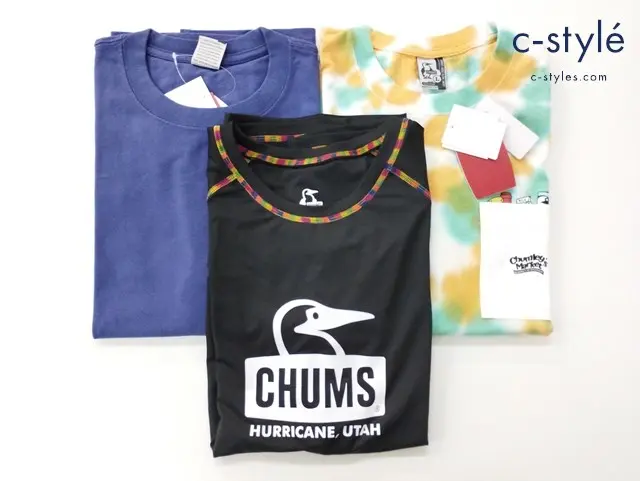 CHUMS チャムス Tシャツ L 半袖 プリント ブラック ネイビー マルチカラー 計3点