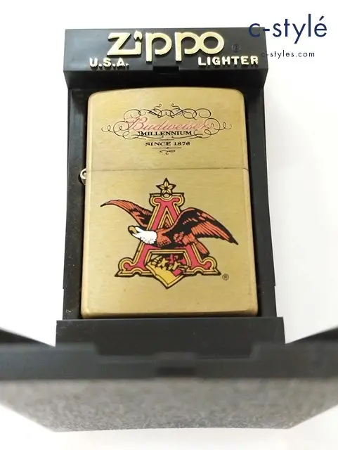 ZIPPO ジッポー オイルライター Budweiser Millennium バドワイザー・ミレニアム ゴールド 2000年 喫煙具