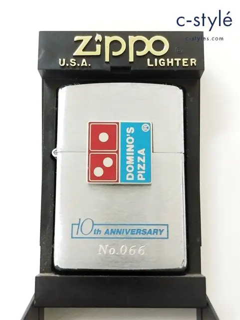 ZIPPO ジッポー オイルライター DOMINO’S PIZZA 10th 限定品 シルバー 1995年 ドミノ・ピザ 喫煙具