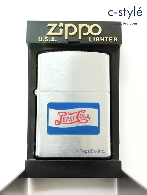ZIPPO ジッポー オイルライター PEPSI ペプシ コーラ ロゴ A シルバー 2002 喫煙具