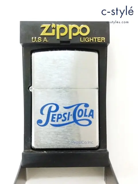 ZIPPO ジッポー オイルライター PEPSI ペプシ コーラ ロゴ B シルバー 2001 喫煙具