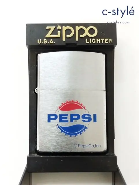 ZIPPO ジッポー オイルライター PEPSI ペプシ コーラ ロゴ C シルバー 2002 喫煙具