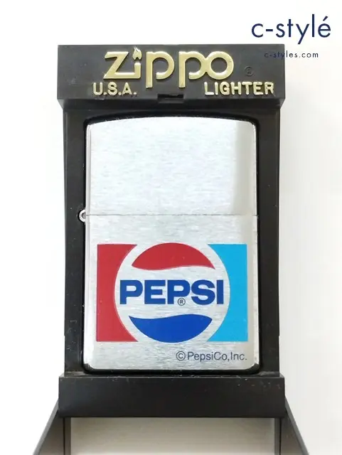 ZIPPO ジッポー オイルライター PEPSI ペプシ コーラ ロゴ D シルバー 2002 喫煙具