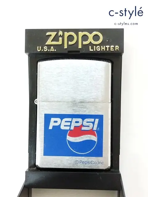 ZIPPO ジッポー オイルライター PEPSI ペプシ コーラ ロゴ E シルバー 2002 喫煙具