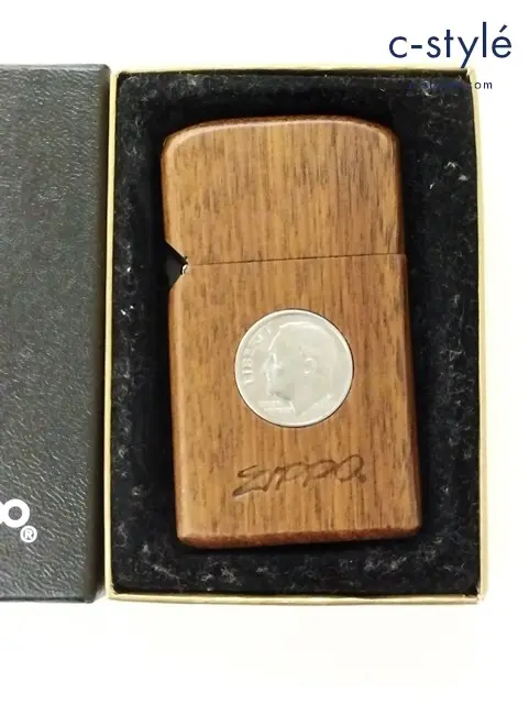 ZIPPO ジッポー オイルライター ウッドコイン ブラウン 1998 喫煙具 嗜好品 硬貨