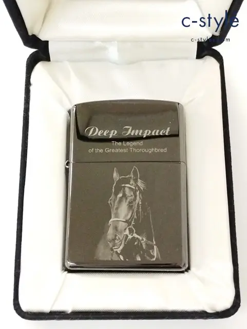 ZIPPO ジッポー オイルライター DEEP IMPACT 引退記念 ディープインパクト ブラック系 2006 喫煙具