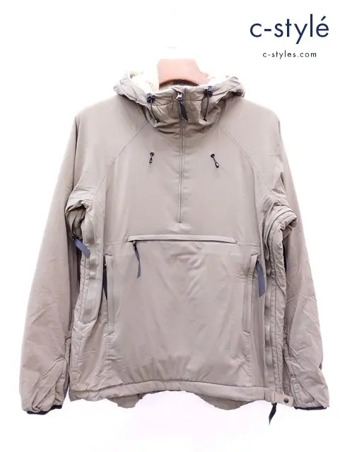 山と道 alpha anorak アルファアノラック プルオーバー M ベージュ系 フリース 日本製 アウトドアウェア