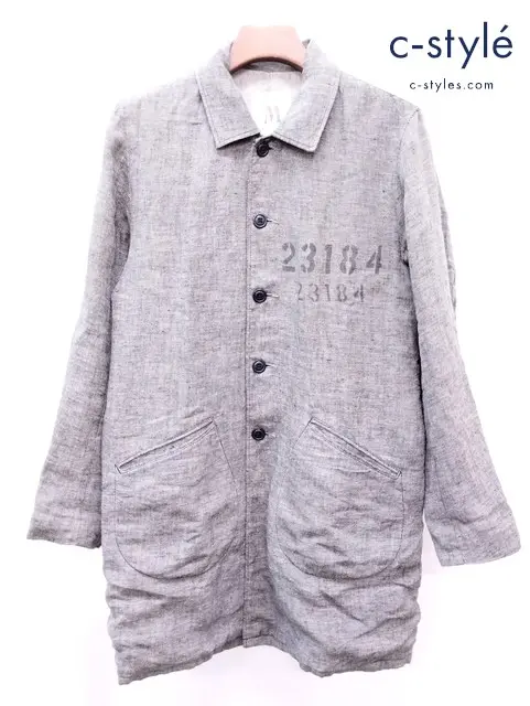 WEIRDO ウィアード コート M グレー系 麻100% 日本製 WRD-16-AW-08