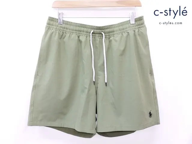 POLO RALPH LAUREN ポロラルフローレン トラベラースイムナイロンショーツ L グリーン 水陸両用