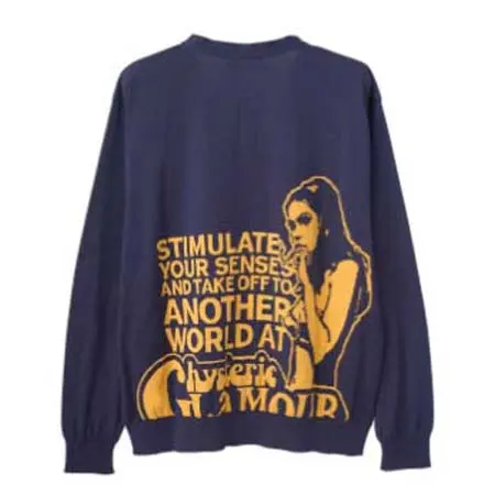 HYSTERIC GLAMOUR(ヒステリックグラマー) SMOKING GIRLジャカード カーディガン