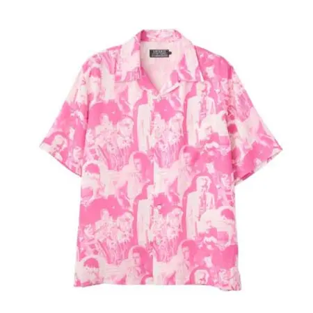 HYSTERIC GLAMOUR(ヒステリックグラマー) DENNIS MORRIS/BOLLOKS ANARCHY MIX柄 オープンカラーシャツ