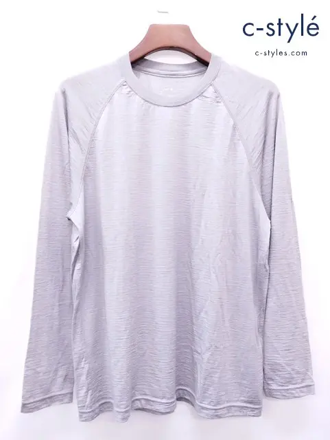 山と道 alpha anorak アルファアノラック シャツ L グレー 日本製 LIGHT MERINO WOOL LONG SLEEVE