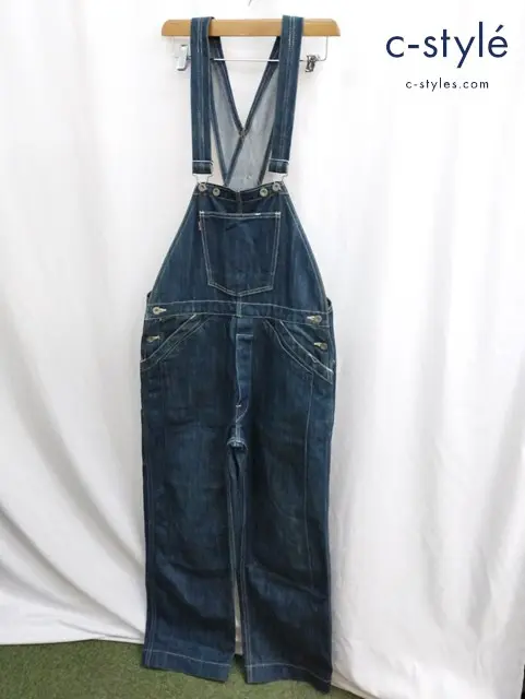 EVISU エヴィス オーバーオール 30 インディゴ デニム 綿100％