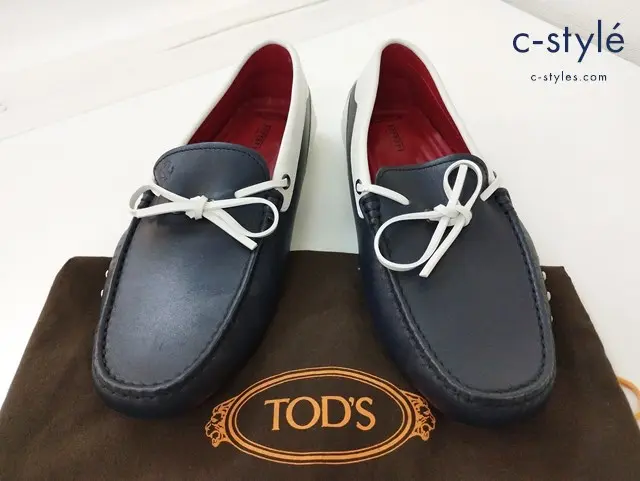 TOD’S トッズ ドライビングシューズ 7 ネイビー系 Ferrari イタリア製