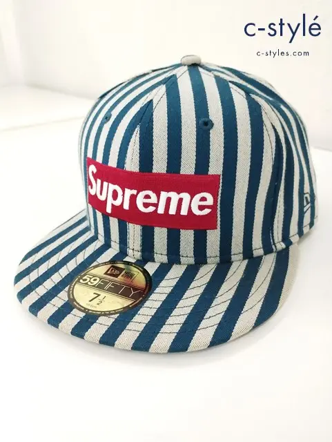 Supreme×NEW ERA キャップ 7・1/2 59.6cm マルチカラー 59FIFTY 13AW STRIPE BOX LOGO CAP