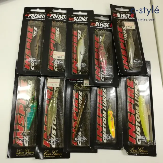 EVERGREEN エバーグリーン ルアー 計10点 C.C.プレデター スレッジ6 スレッジ7 インスパイアミノー 他