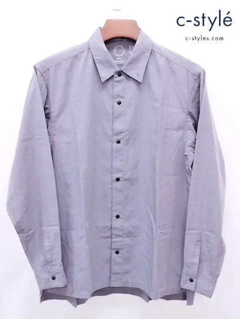 山と道 alpha anorak アルファアノラック シャツ S グレー 長袖 日本製