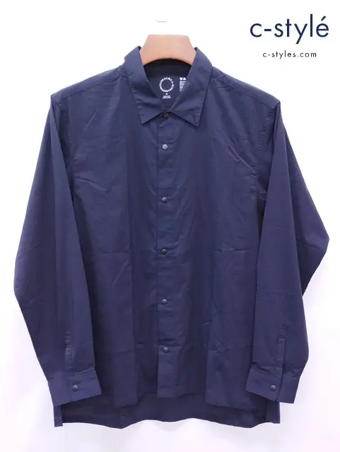 山と道 alpha anorak アルファアノラック シャツ M ネイビー 長袖 日本製