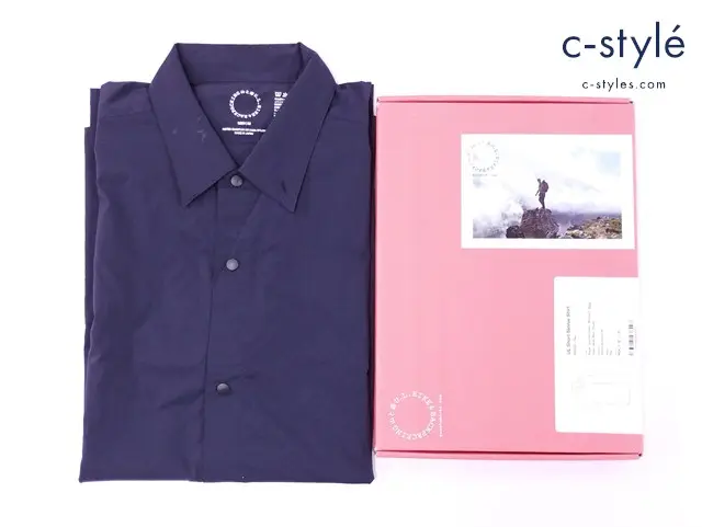 山と道 alpha anorak アルファアノラック シャツ M ネイビー 日本製 半袖 UL SHORT SLEEVE SHIRT