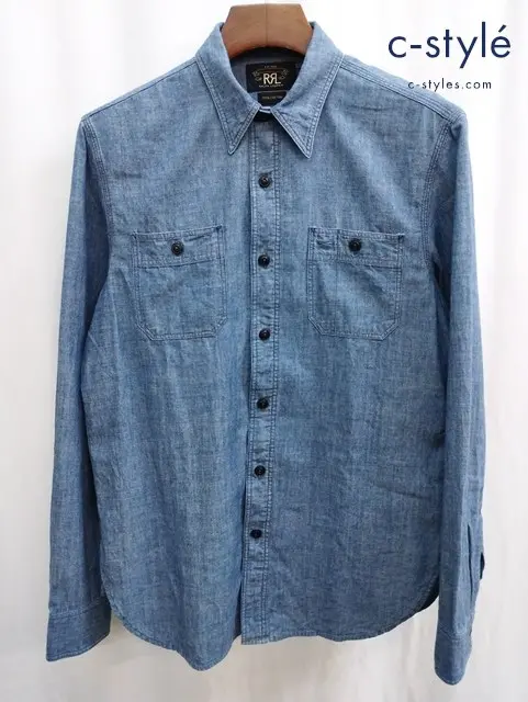 RRL ダブルアールエル デニムシャツ S インディゴ 綿100％
