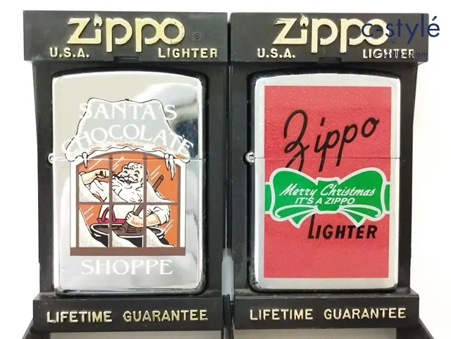 ZIPPO ジッポー オイルライター Merry Christmas レッド 2001 SANTA’S CHOCOLATE シルバー 1997 計2点