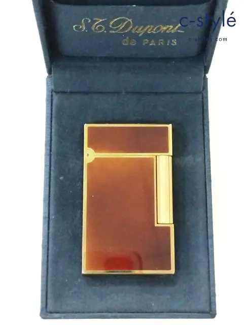S.T.Dupont エステーデュポン ガスライター ライン2 ブラウンラッカー 喫煙具 嗜好品