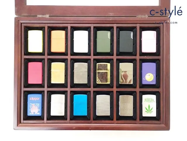 ZIPPO ジッポー オイルライター ZIPPO風ライター Nikon F5 無地 SMILE 他 計18点 ショーケース付