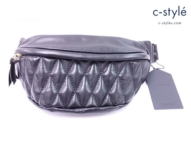 KADOYA カドヤ ショルダーバッグ ブラック HFG/WAIST BAG-PTD 8496 牛革