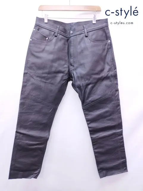 Schott ショット レザーパンツ L ブラック 牛革 3111048