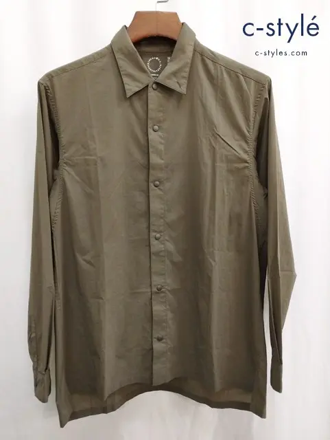 山と道 alpha anorak アルファアノラック シャツ M カーキ 日本製 長袖 UL Shirt