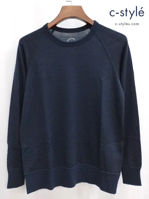 山と道 alpha anorak アルファアノラック Tシャツ S ネイビー 長袖 日本製 ウール100%